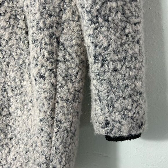 Topshop Abigail boucle grey wool blend coat size 8 - Picture 10 of 13